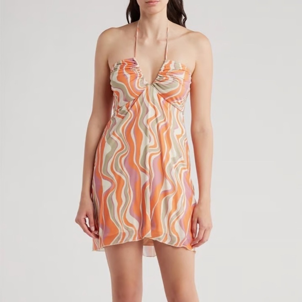 NWT Show Me Your Mumu Outgoing Mini Dress Wavy Striped Size M *FLAW* - Picture 11 of 11